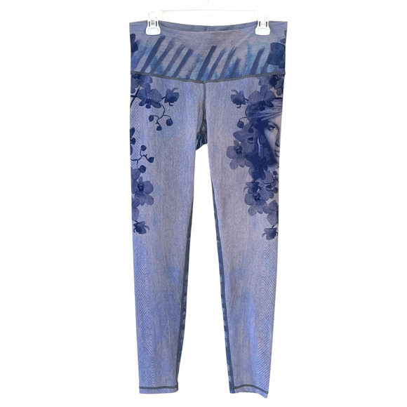 NIYAMA SOL x JLO I'm Real Women's Size XL Purple/Blue Roll Waist Y2K Leggings - Picture 1 of 10